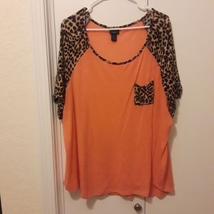 Pink cheetah print shirt